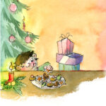 Weihnachtsplätzchen naschen - eine Illustration von Sandra Viehweg